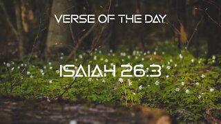 August 28, 2022 - Isaiah 26:3 // Verse of The Day