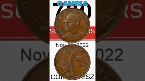 Gambia 5 Bututs 1971.#shorts #coinnotesz #viral