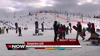 People enjoy the outdoors despite bitter cold