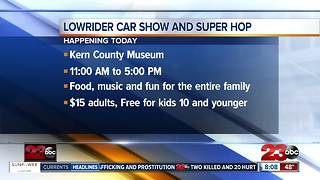 The eighth Annual Lowrider Car Show and Super Hop scheduled for 11 a.m.