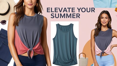 Womens Tank Tops Summer T Shirts Sleeveless Casual Loose Tunic Blouses