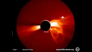 Meteoroid heads toward the sun and solar eruptions