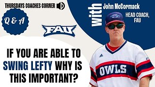 John McCormack - If you are able to swing lefty why is this important?