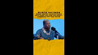 #bustarhymes When you’re comfortable with who you r u don’t compete u add value🎥 @applemusic