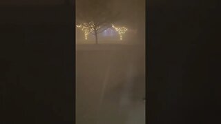 Working in the garage during a blizzard