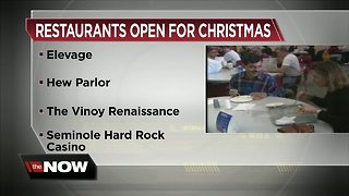 Restaurants open for Christmas