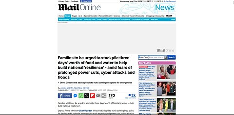 FAMILIES URGED TO STOCKPILE THREE DAYS WORTH OF FOOD AND WATER - CYBER ATTACK HOAX ON COMING
