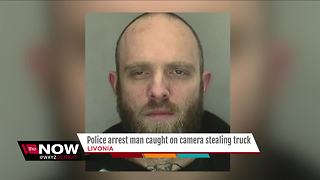 Police arrest man caught on camera stealing truck