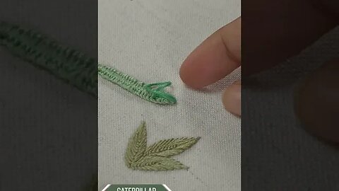 Hand embroidery animal art - caterpillar #stitching