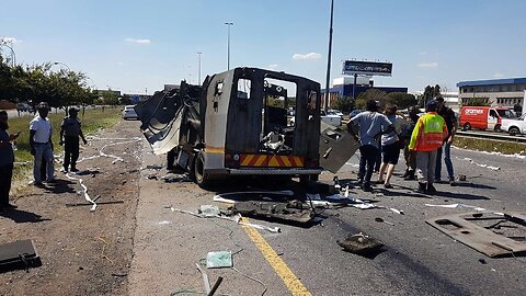 Explosion! Cash Heist on R24 in South Africa