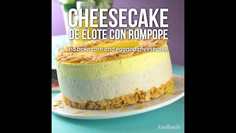 No-bake Corn and Eggnog Cheesecake