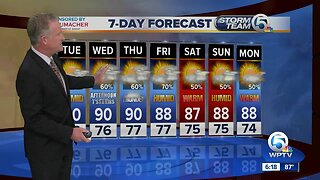 Latest Weather Forecast 6 p.m. Monday