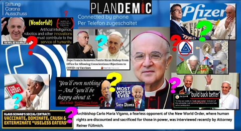 "...Economic Potentates Whose Aims Are Merely to Make Profit” – Archbishop Vigano on New World Order