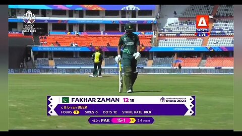Fakhar Zaman Out Fakhar Zaman Wicket Pakistan vs Netherland Circket match ODI WorldCup 2023 PAKVSNED