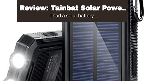 Review: Tainbat Solar Power Bank 20000mAh Portable Charger Solar for Cell Phone, Waterproof Ext...