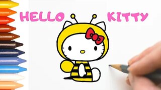 COMO DESENHAR HELLO KITTY ABELHA FÁCIL #hellokitty #abelhas #desenho