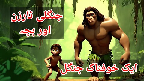 Aik Tarzan or insani Bacha|ایک ٹارزن اور انسانی بچہ| Urdu hindi cartoon