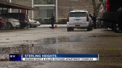 Woman shot, killed outside apartment complex in Sterling Heights