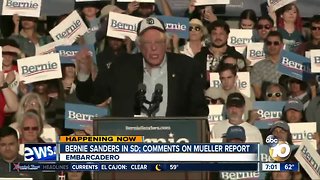 Bernie Sanders in SD; comments on Mueller report