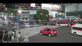 【キューちゃんTV】夕方のスクランブル交差点