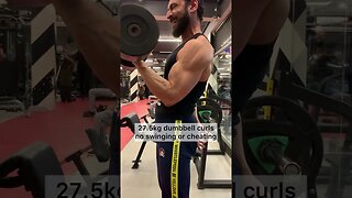 27.5kg Dumbbell Curl 25kg HammerCurl #shorts #youtubeshorts #viralshorts #gym #shortsvideo #fitness