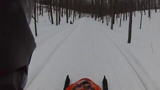 Snowmobile Trail Riding (Gaylord Michigan) Part 30