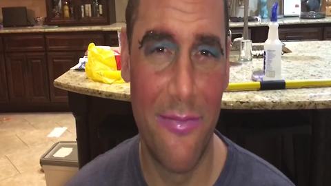 Dad Wears Makeup Just To Make His Daughter Happy