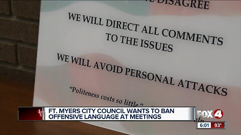 Fort Myer City Council Wants to ban offensive language at meetings