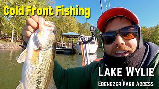 Lake Wylie - Kayak Bass Fishing in Cold & Windy Conditions - Old Town PDL120 - Ebenezer Park Access