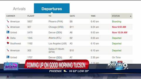 Flight Delays at Tucson International Airport