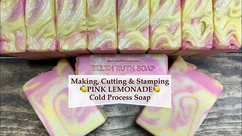 How to Make 🍋PINK LEMONADE🍋Cold Process Soap + Milk in Oil Method, ITP Swirl | Ellen Ruth Soap