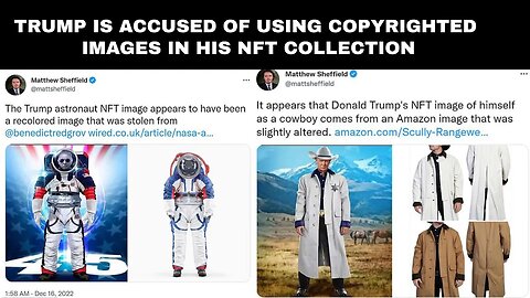 Trump latest news on copyrighted images in his NFT collection