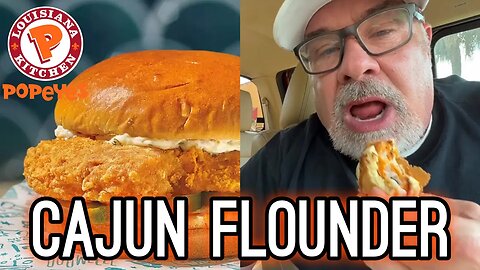 Popeye’s NEW Cajun Flounder Sandwich! - Bubba’s Drive Thru Food Review