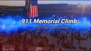 Drone View of the 9/11 Memorial Climb at Heroes Stadium by San Antonio 110