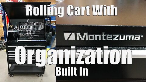 MONTEZUMA 36" x 17" 5-Drawer Utility Cart Combo and Triangle Toolbox for Mechanics