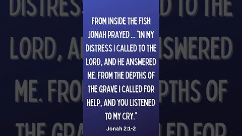 Jonah 2:1-2 #shorts