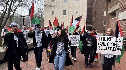 Pro-Palestine Protest Against Kamala Harris Michigan Visit