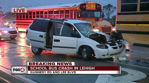 FHP investigating school bus crash in Lehigh Acres