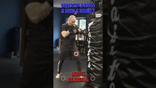 Heroes Training Center | Kickboxing "How To Double Up" Uppercut & Cross & Hook & Round 2 BH #Shorts