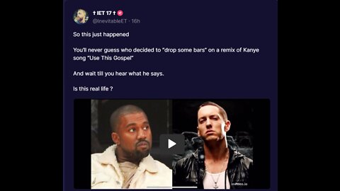 So this just happened! Eminem on a remix of Kanye song “Use This Gospel”