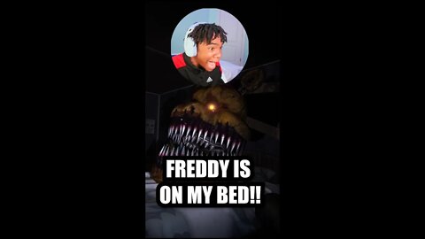 FREDDY FAZBEAR IS ON MY BED!!