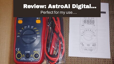 Review: AstroAI Digital Multimeter, Voltmeter 1.5v/9v/12v Battery Voltage Tester Auto-Ranging/O...