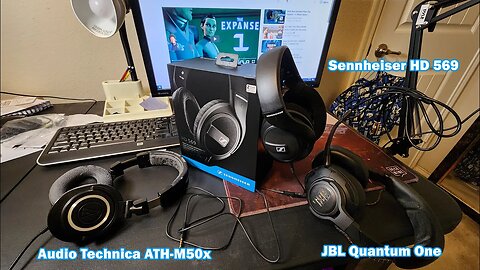 Sennheiser HD 569 Headphones Unboxing Testing & Review - Comparison Audio Technica & JBL Quantum One