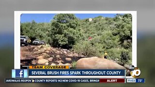 Several brush fires spark throughout county