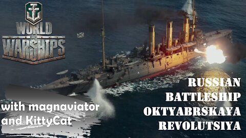 World of Warships Gameplay - Russian Battleship, Oktyabrskaya Revolutsiya (October Revolution)