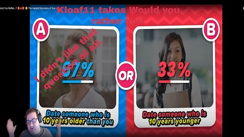 Kloaf11 takes YouQuiz: Would you rather?