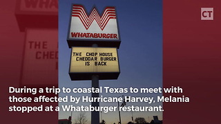 First Lady Melania Trump Stops At A Texas Whataburger