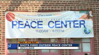 Shots fired outside peace center