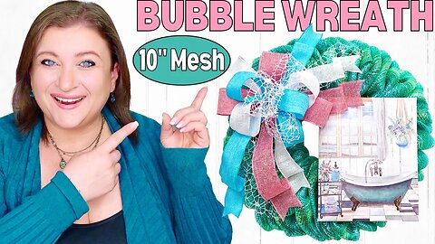 How to make a BUBBLE WREATH | 10 inch Deco Mesh | Wreath Making for beginners