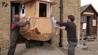 These Enthusiasts Made A House Boat Of 100% Recycled Cardboard